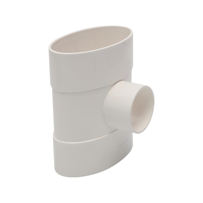 PVC Round-to-Flat Tee with Internal Insert