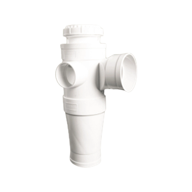 PVC Swirl Single Stack Left-Right Vertical Cross -  Single Flexible Connection