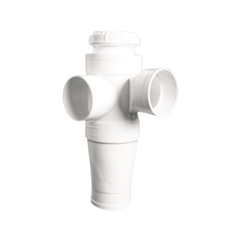 PVC Swirl Single Stack Right-Angle Cross -  Single Flexible Connection