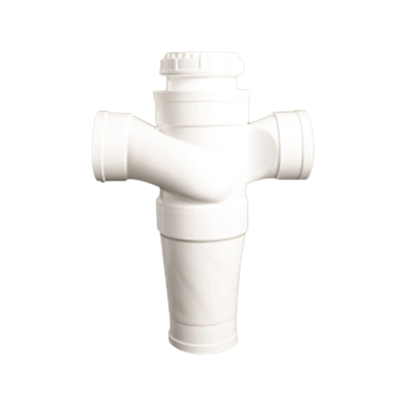 PVC Swirl Single Stack Flat Cross -  Single Flexible Connection