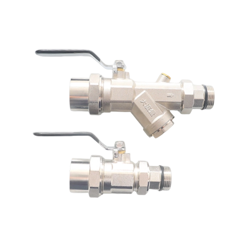 Valve set for high flow water separator